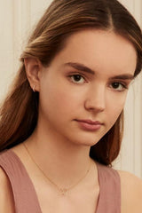 Estella Bartlett Pave Hoop Earrings Gold Plated