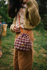 Sticky Lemon Pouch Bag - Tartan Stormy Purple