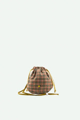 Sticky Lemon Pouch Bag - Tartan Map Green