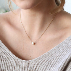 Lisa Angel- Freshwater Pearl Bead Necklace- Gold