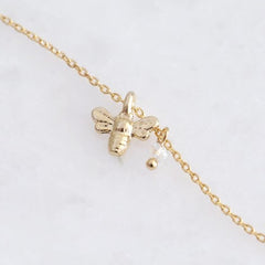 Lisa Angel Anklet - Gold Bee Charm