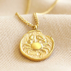 Lisa Angel - Gold Stainless Steel Zodiac Pendant Necklace