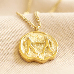 Lisa Angel - Gold Stainless Steel Zodiac Pendant Necklace
