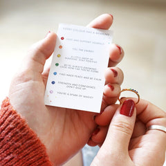 Lisa Angel - Gold Rainbow Crystal Band Ring