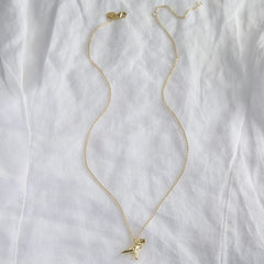 Lisa Angel Necklace - Gold T-Rex Dinosaur