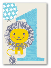 Noi Publishing Age 1 Lion Birthday Card