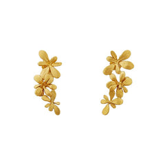 Alex Monroe Sprouting Rosette Stud Drop Earrings