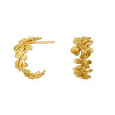 Alex Monroe Sprouting Rosette Huggie Hoops