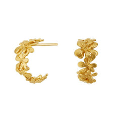 Alex Monroe Sprouting Rosette Huggie Hoops