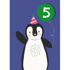 Rex London Penguin Age 5 Card