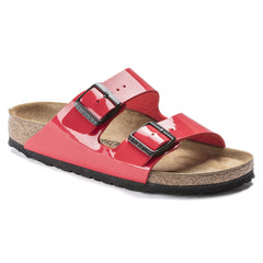 Birkenstock Arizona Patent Cherry Narrow Fit Sandals