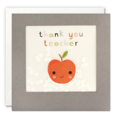 Thank You Teacher Apple Shakies Card by James Ellis