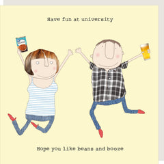 Rosie Made A Thing — “Have Fun At University” Beans and Booze Card