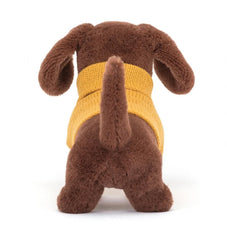 Jellycat Yellow Sweater Sausage Dog