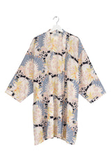One Hundred Stars Deco Daisy Mauve Collar Kimono