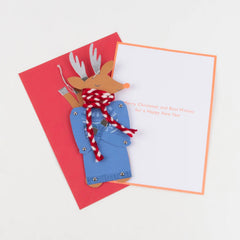 Meri Meri Dancing Reindeer Card