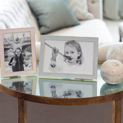 Addison Ross Powder Blue Enamel & Gold Frame