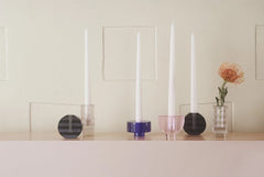 OYOY Living Square Graphic Candleholder - Light Brown