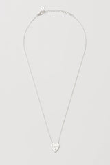Estella Bartlett Love Engraved Pendant Necklace - Silver Plated