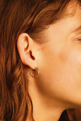Estella Bartlett Coco Bead Hoops Gold Plated