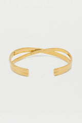 Estella Bartlett Gold Faceted Crossover Bangle