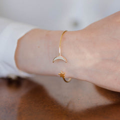 Lisa Angel Gold Moon & Star Bangle