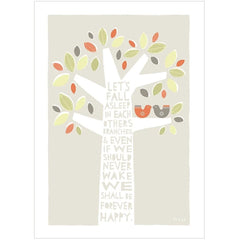 ‘Be Forever Happy’ Branches - Greeting Card Fréya Art & Design