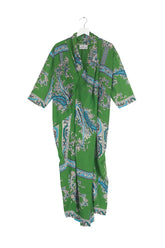 One Hundred Stars Crepe Rachel Dress Handkerchief Green