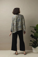 One Hundred Stars Marbelled Green Kimono