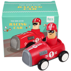 Rex - Push Down Action Red Racing Car