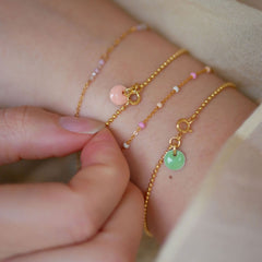 Enamel Copenhagen Bracelet Ball Chain - Dusty Green