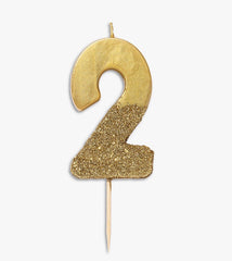 Talking Tables - Gold Glitter Number Candles