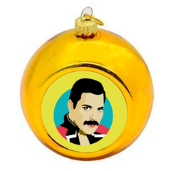 Art Wow Gold Freddie Mercury Bauble by Sabi Koz