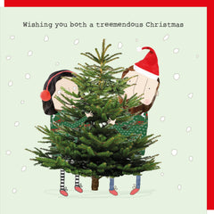 Rosie Made A Thing Christmas — “Wishing You Both A Treemendous Christmas” Card