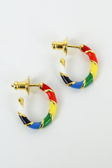 My Doris Rainbow Swirl Hoops