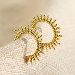 Lisa Angel - Gold Sterling Silver Sunbeam Hoop Earrings
