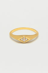 Estella Bartlett CZ Gold Signet Plated