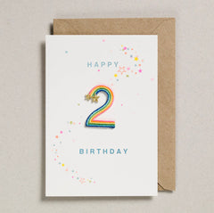 Petra Boase - Rainbow Ages - Age 2 Birthday Card
