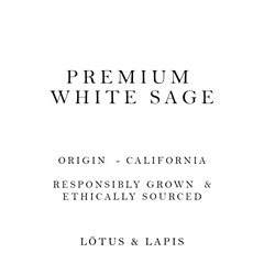 Lotus & Lapis Premium Californian White Sage Smuge Sticks
