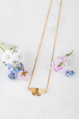 Amanda Coleman Gold Butterfly Necklace