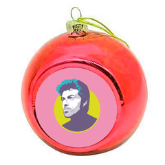 Art Wow Red George Michael Bauble by Sabi Koz