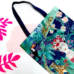 House of Disaster Frida Kahlo Tropical Foldaway Eco Shopper