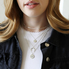 Lisa Angel Silver Flat Chain Choker