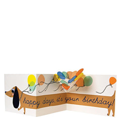 Meri Meri Sausage Dog Birthday Card