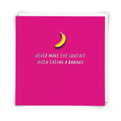 Redback Cards Banana Pin Badge Card