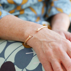 Lisa Angel Gold Hug Hands Bangle