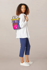 Roka Bantry B Small Sustainable Colour Blocking Backpack