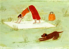 Canns Down Press - Dog Pose Greeting Card by Hannah Cole