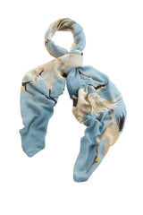 One Hundred Stars Stork Sky Blue Scarf
