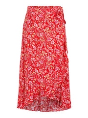 Pieces Sandy Ankle Skirt - Poppy Red